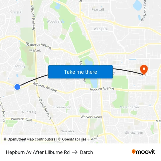 Hepburn Av After Lilburne Rd to Darch map