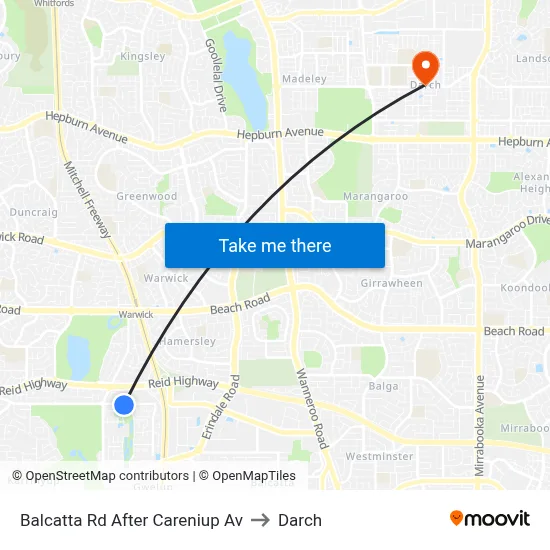 Balcatta Rd After Careniup Av to Darch map
