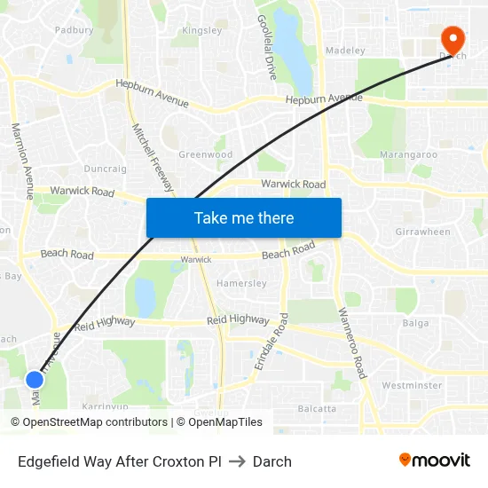 Edgefield Way After Croxton Pl to Darch map