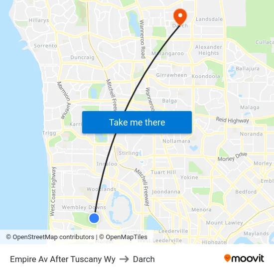 Empire Av After Tuscany Wy to Darch map