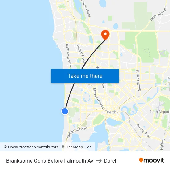 Branksome Gdns Before Falmouth Av to Darch map