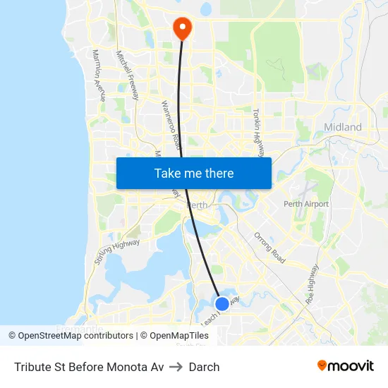 Tribute St Before Monota Av to Darch map