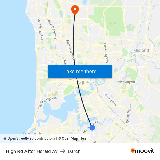 High Rd After Herald Av to Darch map