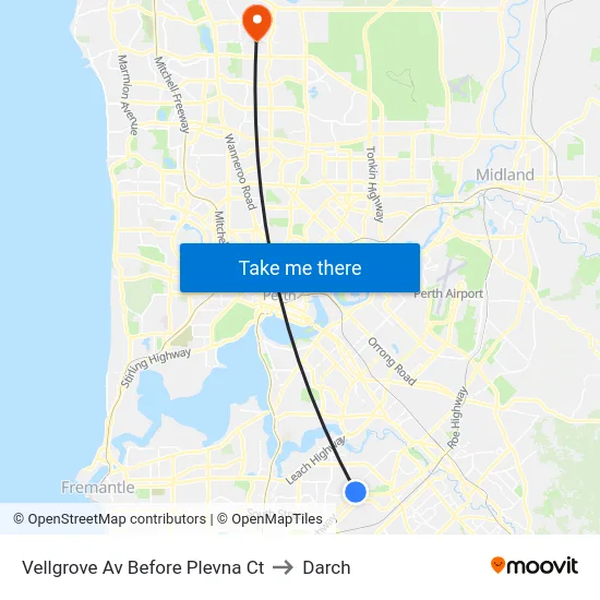 Vellgrove Av Before Plevna Ct to Darch map
