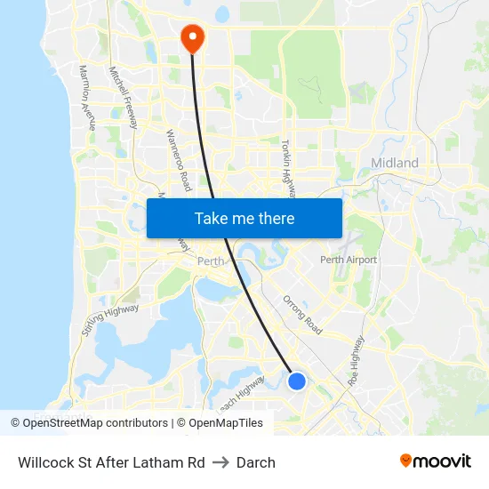 Willcock St After Latham Rd to Darch map