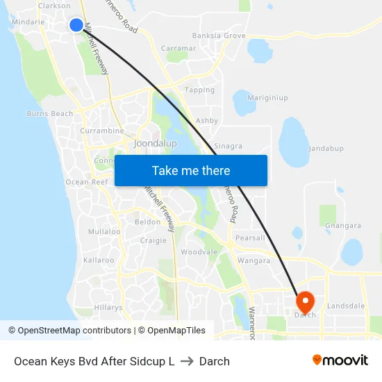 Ocean Keys Bvd After Sidcup L to Darch map