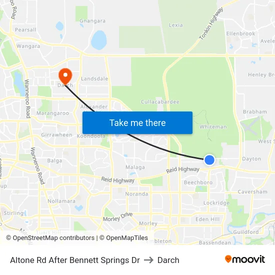 Altone Rd After Bennett Springs Dr to Darch map