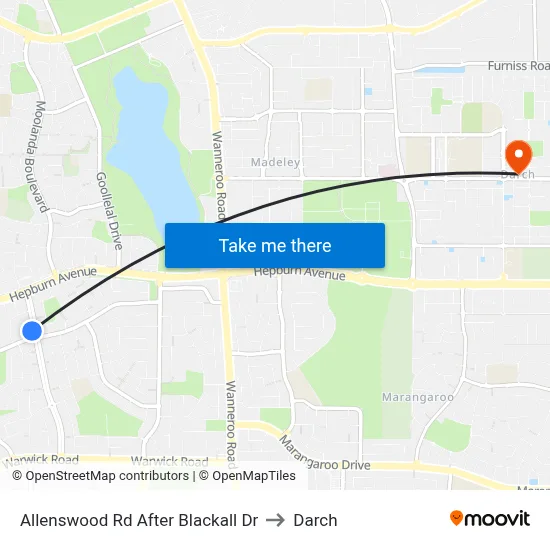 Allenswood Rd After Blackall Dr to Darch map