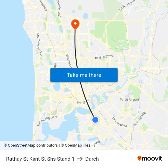 Rathay St Kent St Shs Stand 1 to Darch map