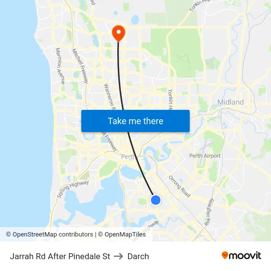 Jarrah Rd After Pinedale St to Darch map