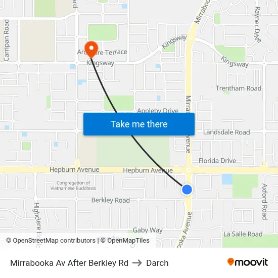 Mirrabooka Av After Berkley Rd to Darch map