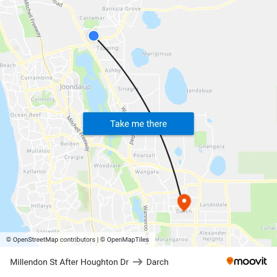 Millendon St After Houghton Dr to Darch map