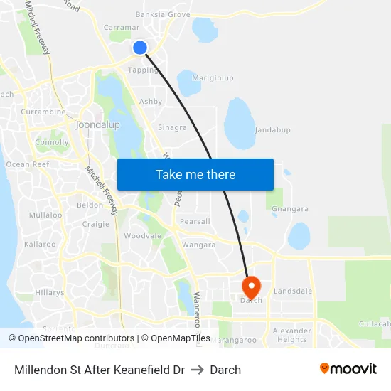 Millendon St After Keanefield Dr to Darch map