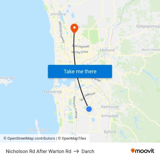 Nicholson Rd After Warton Rd to Darch map