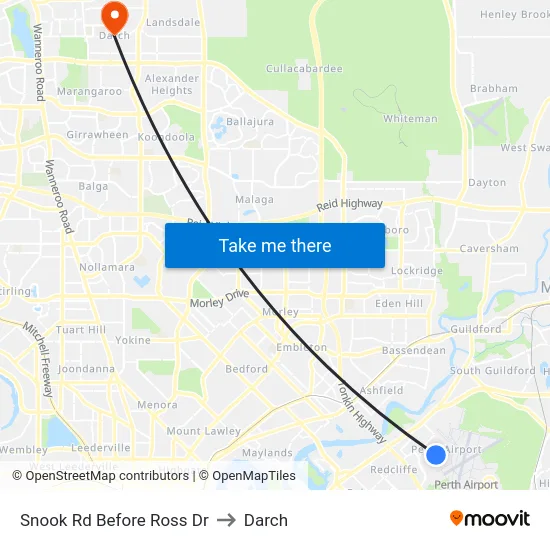 Snook Rd Before Ross Dr to Darch map