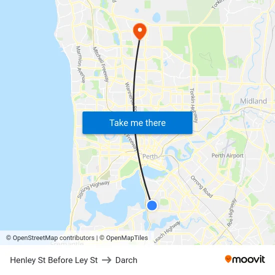 Henley St Before Ley St to Darch map