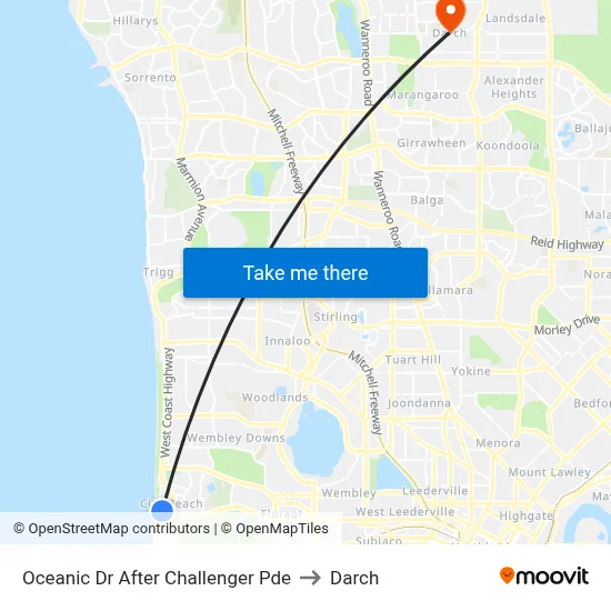 Oceanic Dr After Challenger Pde to Darch map