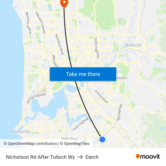 Nicholson Rd After Tulloch Wy to Darch map