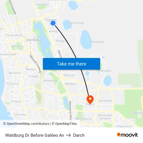 Waldburg Dr Before Galileo Av to Darch map