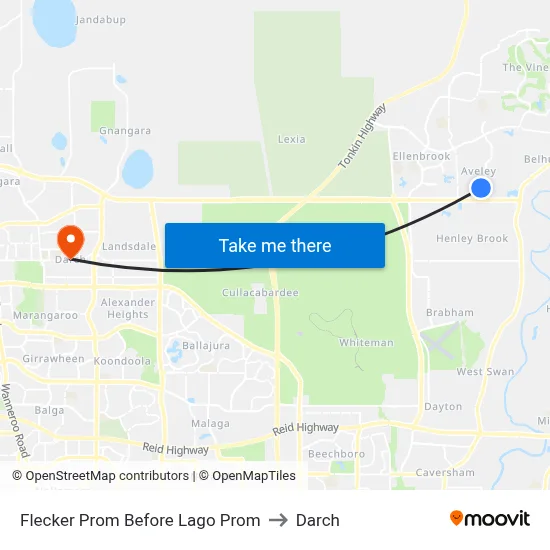 Flecker Prom Before Lago Prom to Darch map
