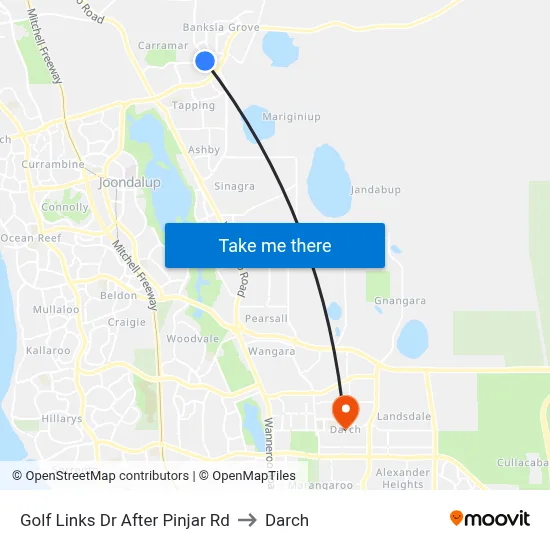 Golf Links Dr After Pinjar Rd to Darch map