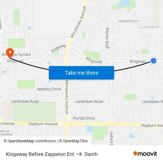 Kingsway  Before Zappeion Ent to Darch map