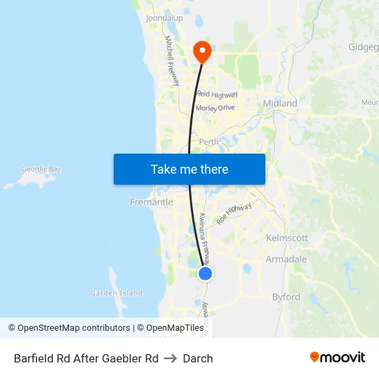 Barfield Rd After Gaebler Rd to Darch map