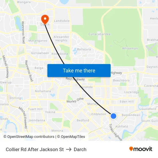 Collier Rd After Jackson St to Darch map