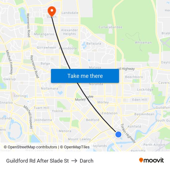 Guildford Rd After Slade St to Darch map