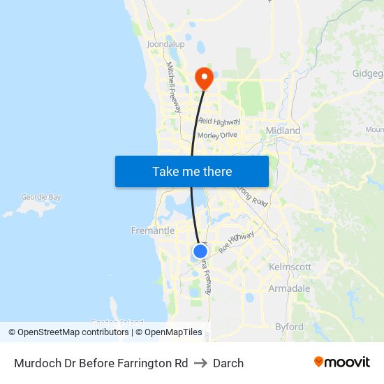 Murdoch Dr Before Farrington Rd to Darch map
