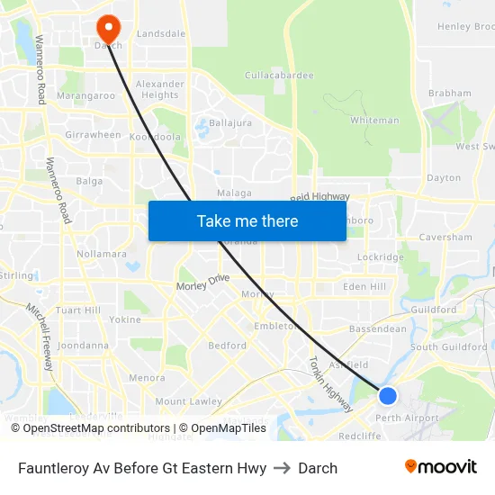 Fauntleroy Av Before Gt Eastern Hwy to Darch map