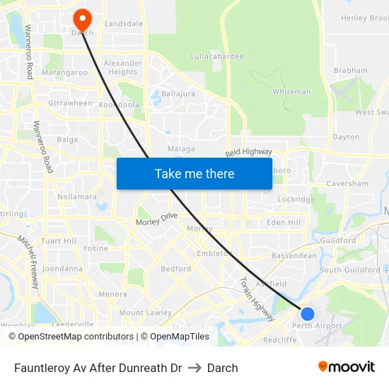 Fauntleroy Av After Dunreath Dr to Darch map