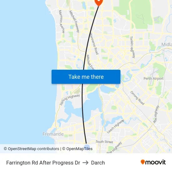 Farrington Rd After Progress  Dr to Darch map