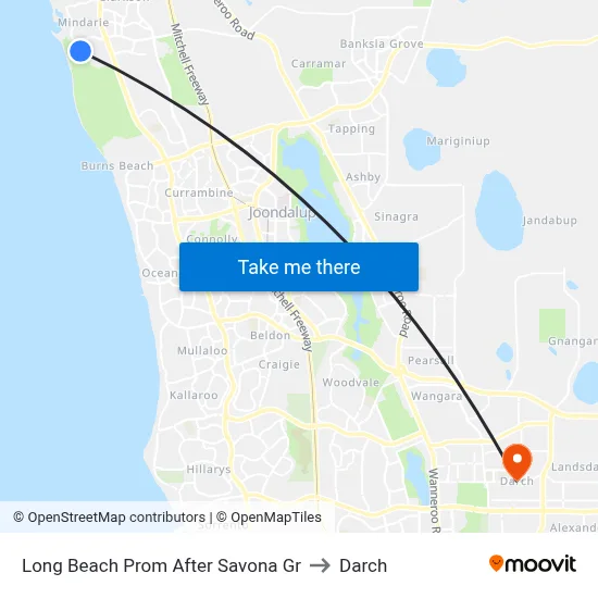 Long Beach Prom After Savona Gr to Darch map