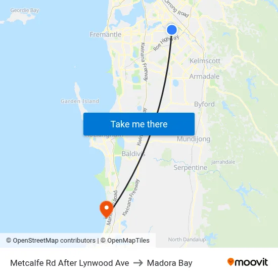 Metcalfe Rd After Lynwood Ave to Madora Bay map