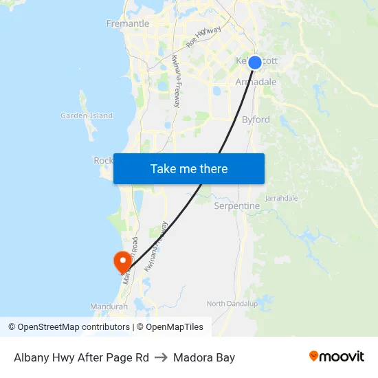 Albany Hwy After Page Rd to Madora Bay map