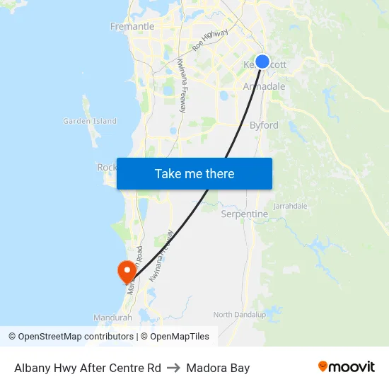 Albany Hwy After Centre Rd to Madora Bay map