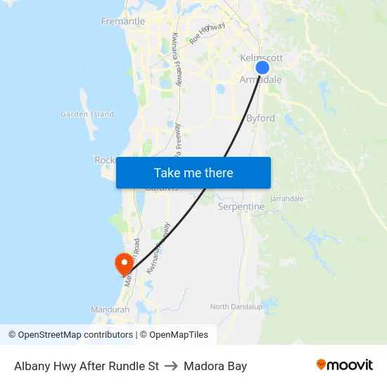 Albany Hwy After Rundle St to Madora Bay map