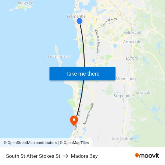South St After Stokes St to Madora Bay map