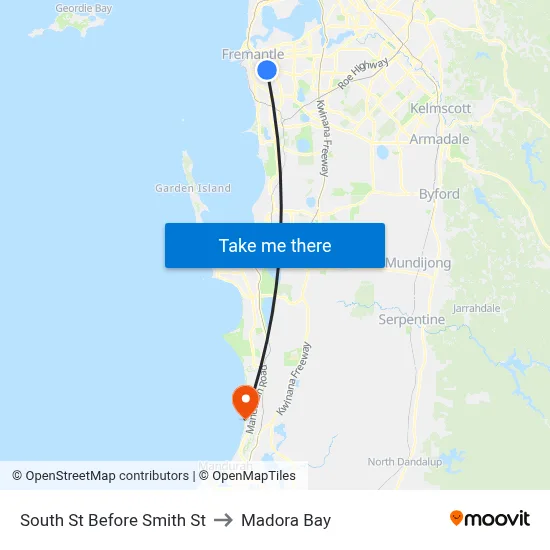 South St Before Smith St to Madora Bay map