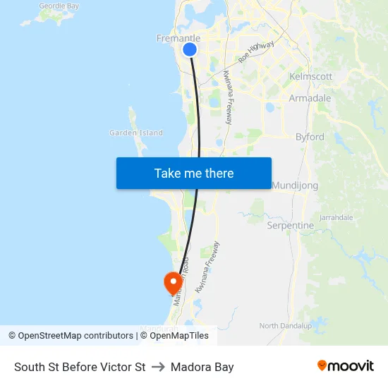 South St Before Victor St to Madora Bay map