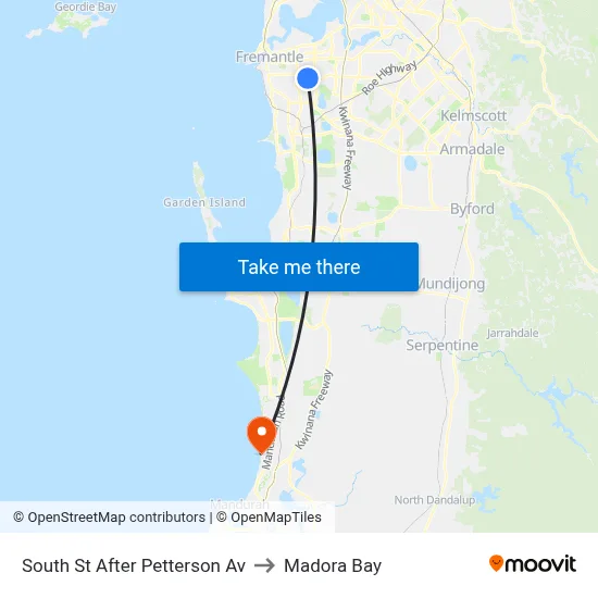 South St After Petterson Av to Madora Bay map