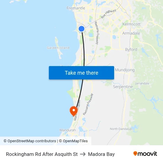 Rockingham Rd After Asquith St to Madora Bay map