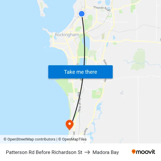 Patterson Rd Before Richardson St to Madora Bay map