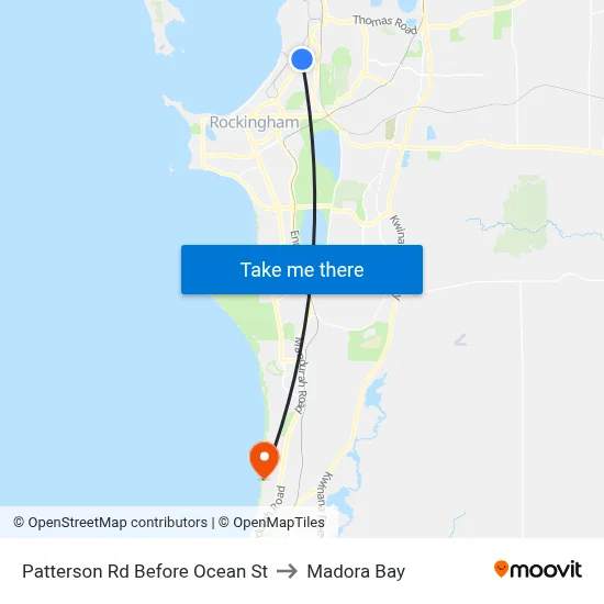 Patterson Rd Before Ocean St to Madora Bay map