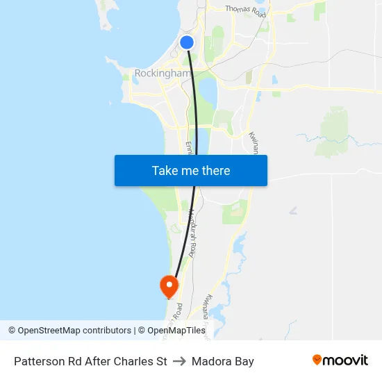 Patterson Rd After Charles St to Madora Bay map
