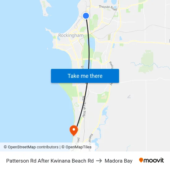 Patterson Rd After Kwinana Beach Rd to Madora Bay map