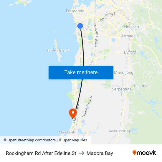 Rockingham Rd After Edeline St to Madora Bay map