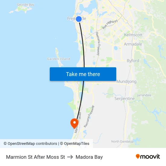 Marmion St After Moss St to Madora Bay map