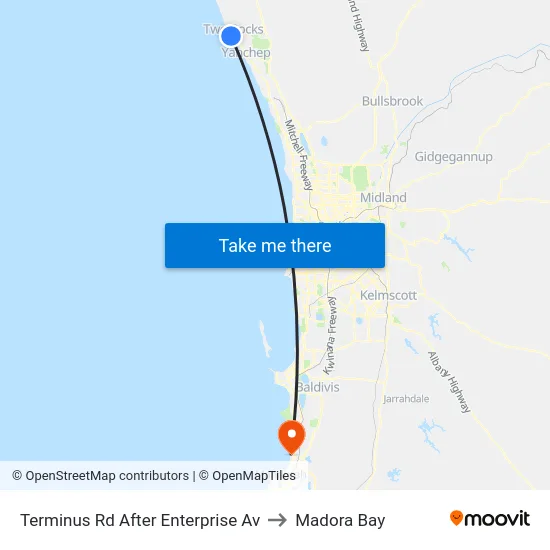 Terminus Rd After Enterprise Av to Madora Bay map